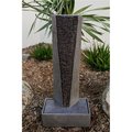 Xbrand XBrand GE3918FTNA 40 in. Tall Free Standing Tall Slate Water Fountain with Pedestal - Grey & Black - Indoor Outdoor Decor GE3918FTNA